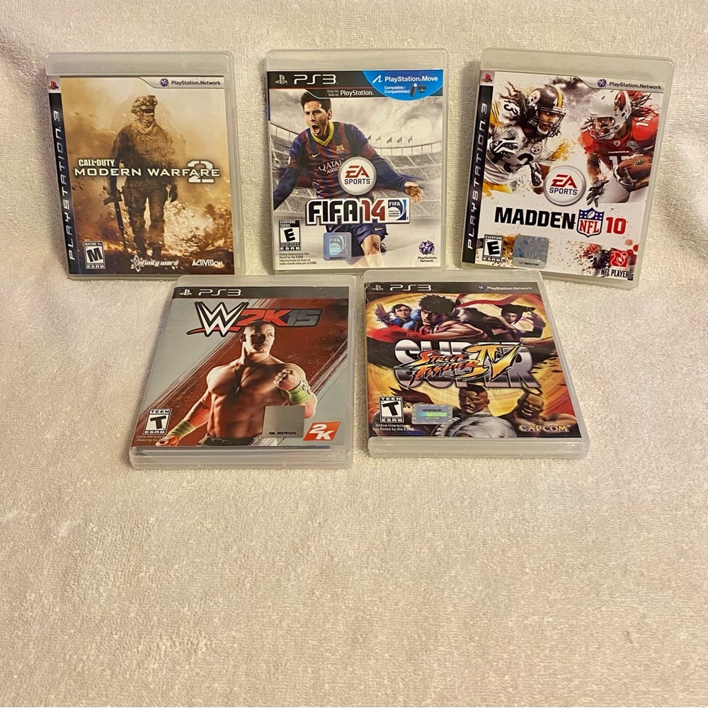 PS3 LOT of 5  PlayStation Games UNTESTED